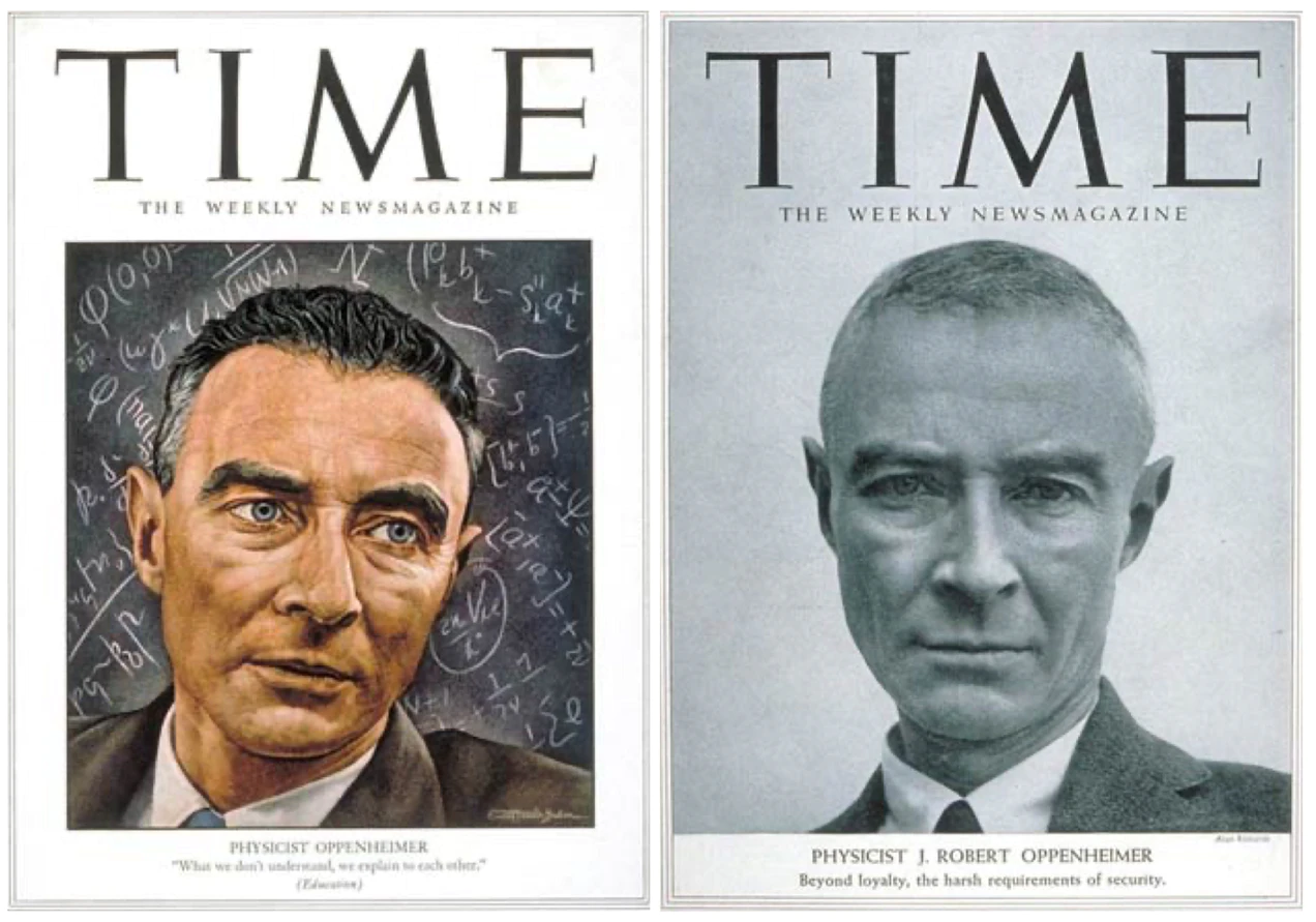 Oppenheimer appeared on the cover of Time Magazine twice, in 1948 and 1954