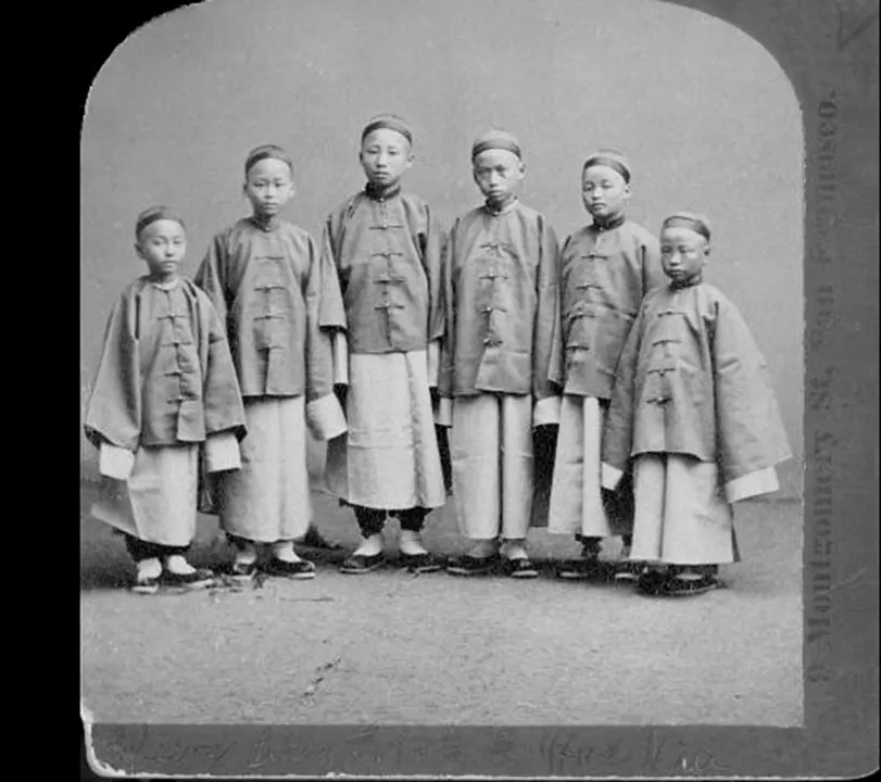 1872年9月，首批到达加州的留美幼童合影。