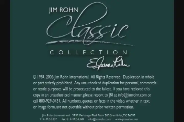 Jim Rohn - Challenge to Succeed
