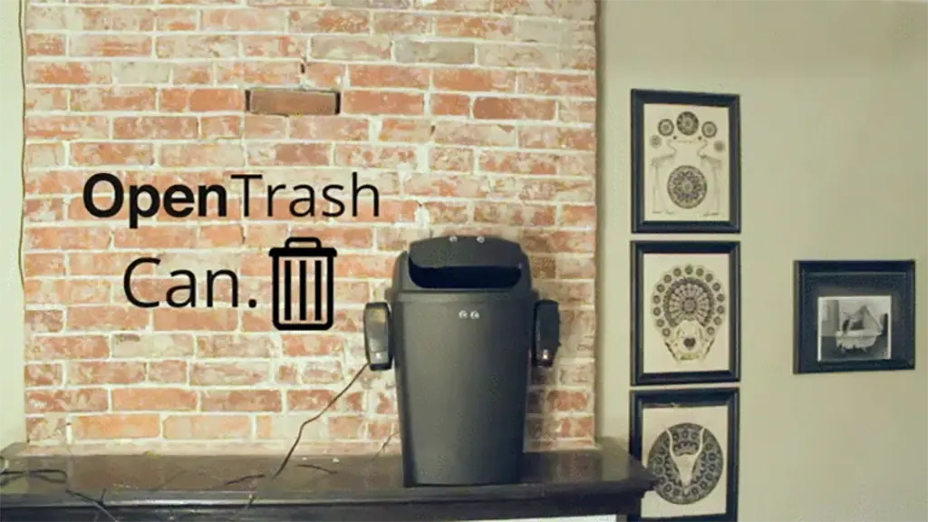 internet-connected trash cans